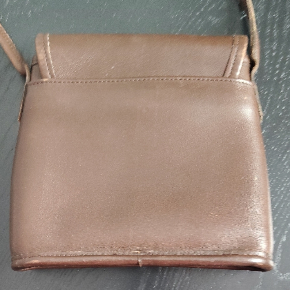 Vintage Coach 9049 Tango Leather Bag Mahogany Nickel Hardware Crossbody - Picture 9 of 15